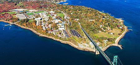 aerial view of RWU's Bristol campus