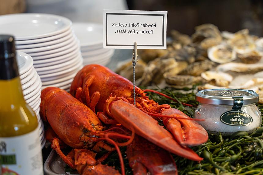 lobster and local oysters